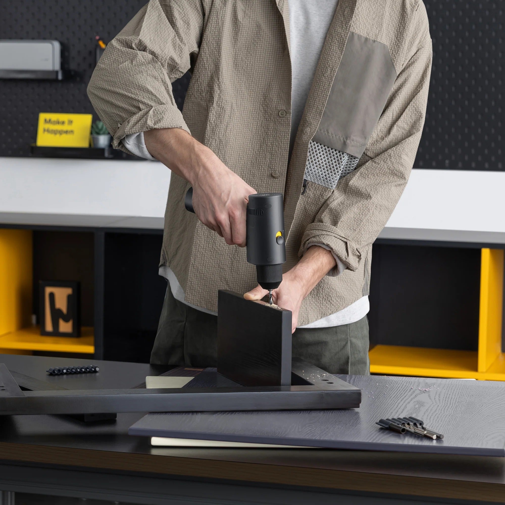 HOTO 16V Brushless Drill  LED Display Screen, 32 Precision Gears