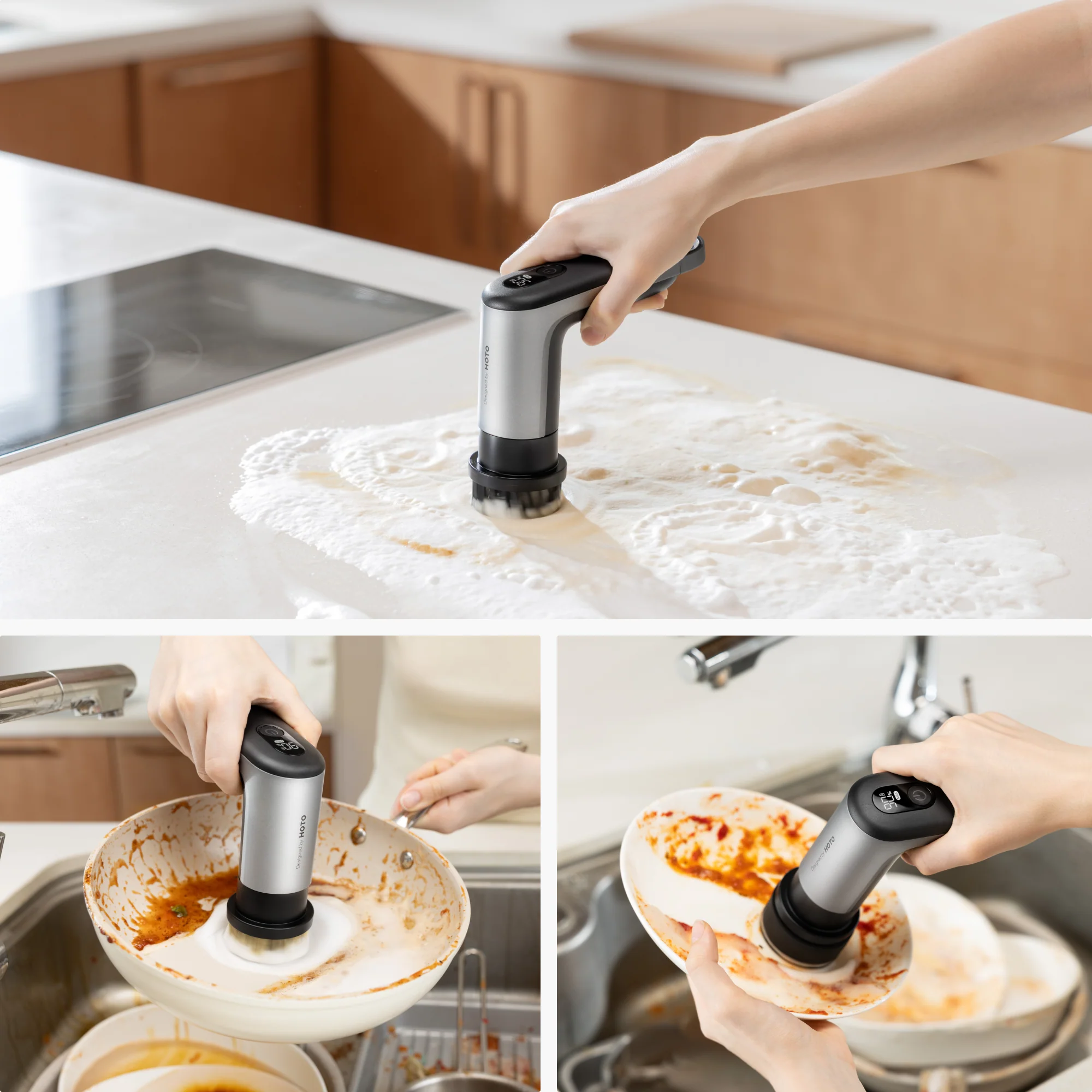 HOTO Grip Cordless Spin Ultralight Waterproof Scrubber