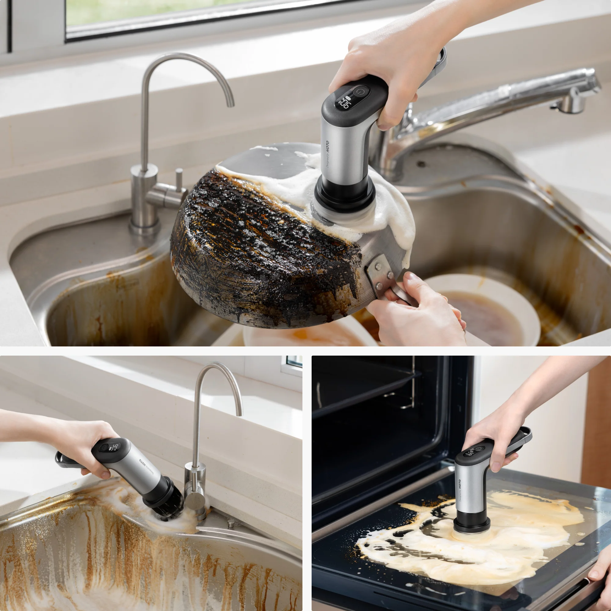 HOTO Grip Cordless Spin Ultralight Waterproof Scrubber