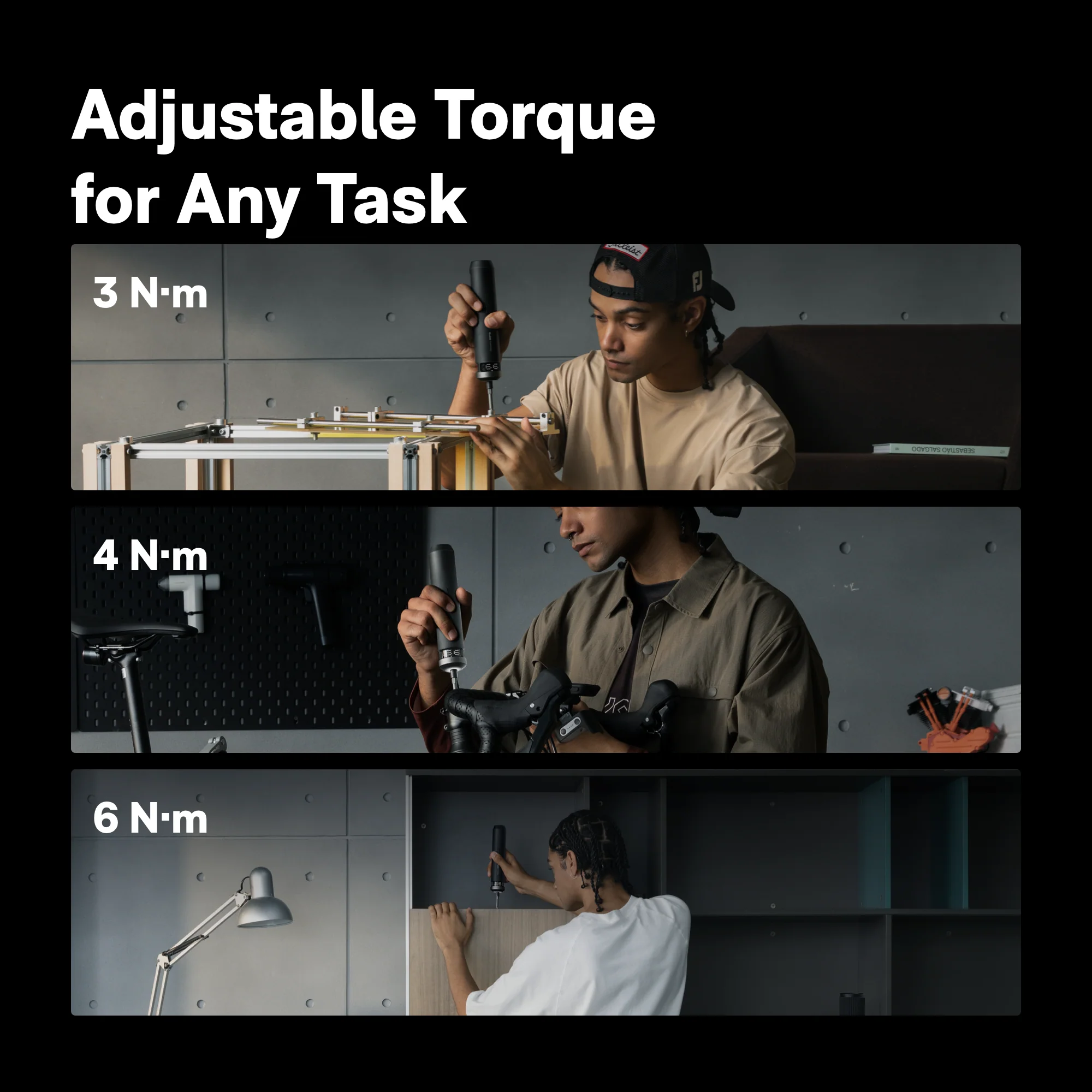 HOTO PixelDrive LED Illumination Cordless Screwdriver with Digital Screen