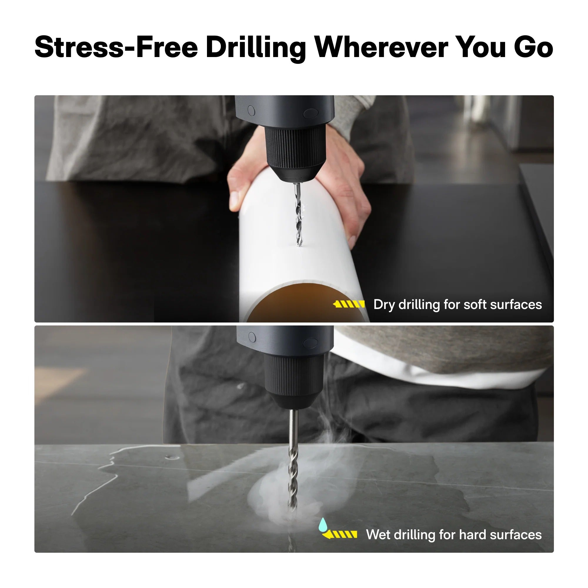 HOTO 16V Brushless Drill  LED Display Screen, 32 Precision Gears