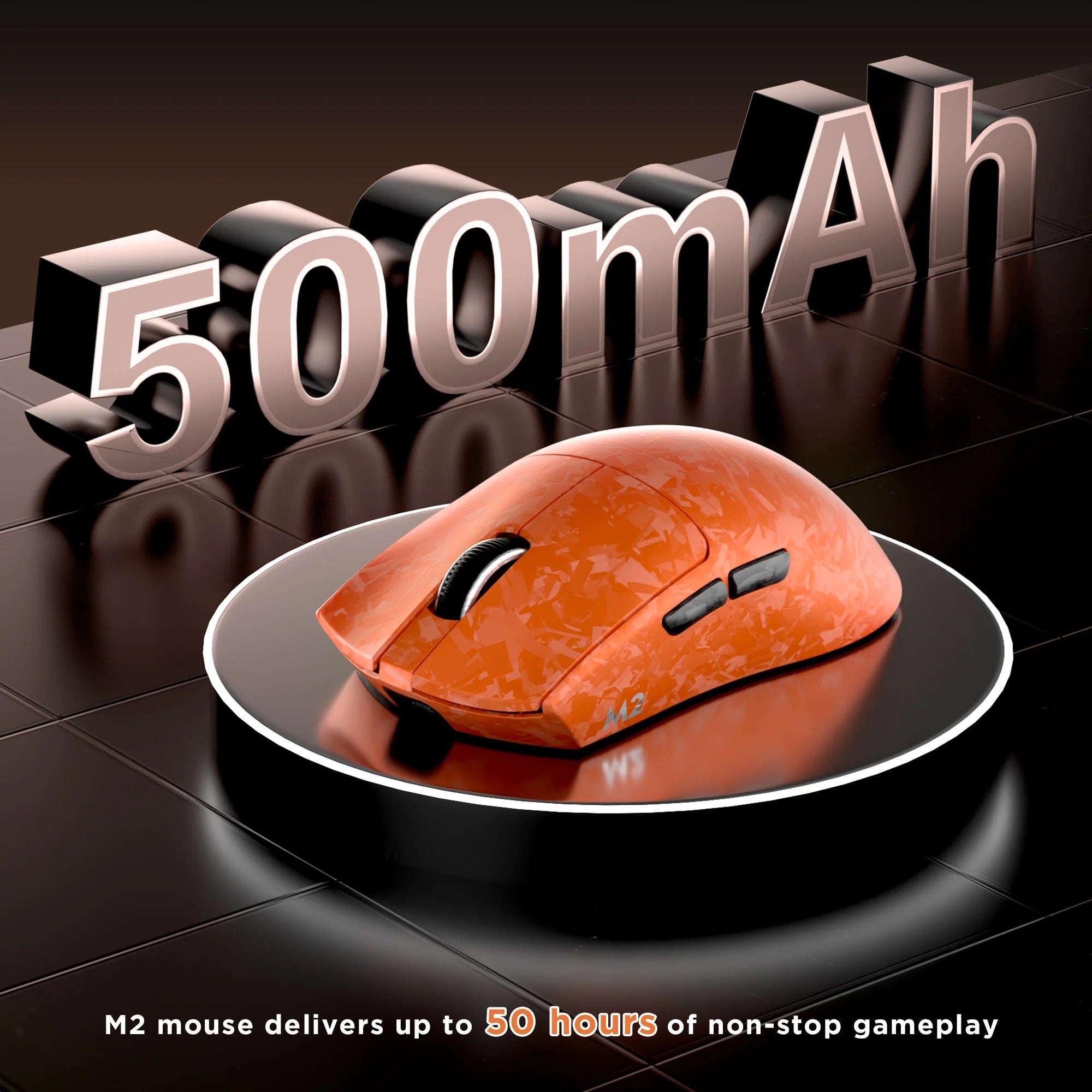 YUNZII M2 Dual 8K Tri-Mode Wireless Carbon Fiber Gaming Mouse