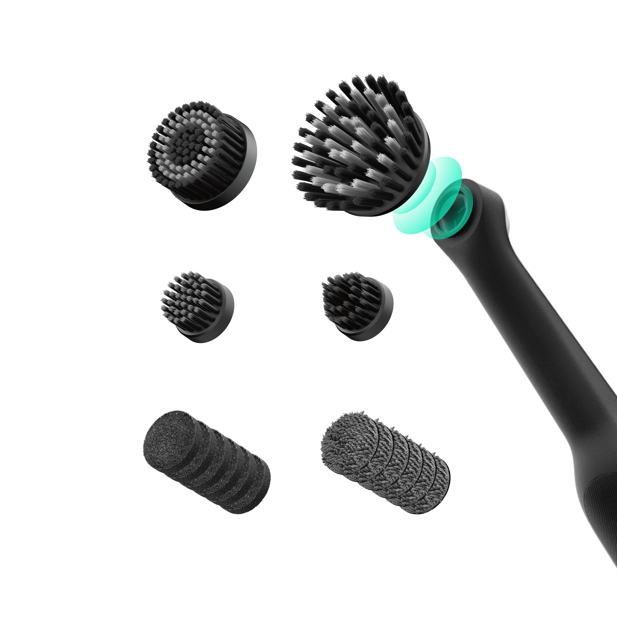 HOTO Wand Cordless Waterproof Spin Scrubber 12 pieces Kit