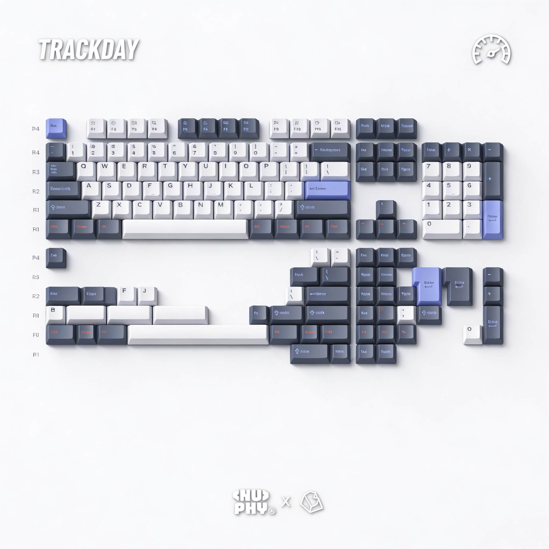 NuPhy Berry Profile Berry Trackday Dye-Sub PBT Keycaps - 154 keys