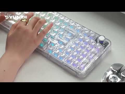 YUNZII X98 Transparent QMK/VIA Wireless Mechanical Keyboard