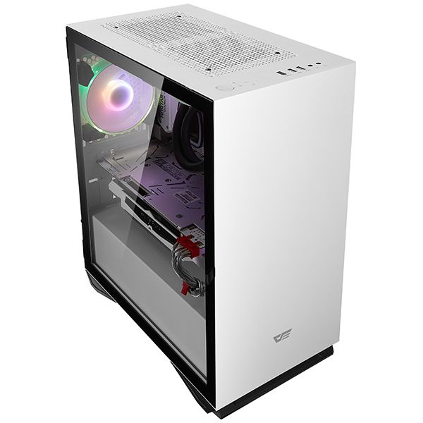 DarkFlash DLM22 Gaming PC Case Tempered Glass Micro-ATX Tower without fan