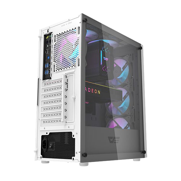 Darkflash DK352 Gaming PC Case Tempered Glass ATX Tower Computer Case with 4x ARGB Fans