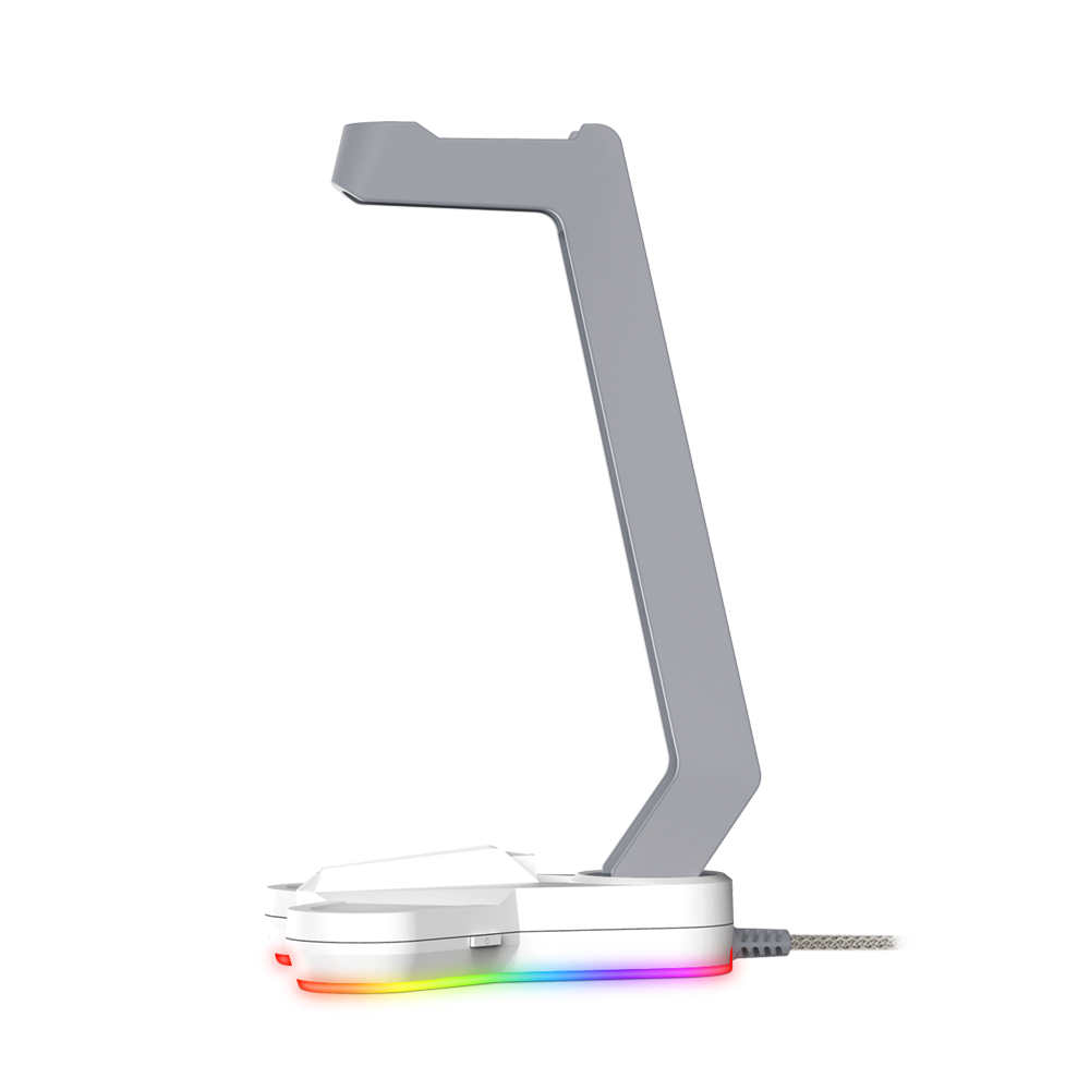 Computer Headphone stand, Headphone holder, Gaming headset stand, Headset stands, White Headphone stand, Head phone stand, RGB headphone stand