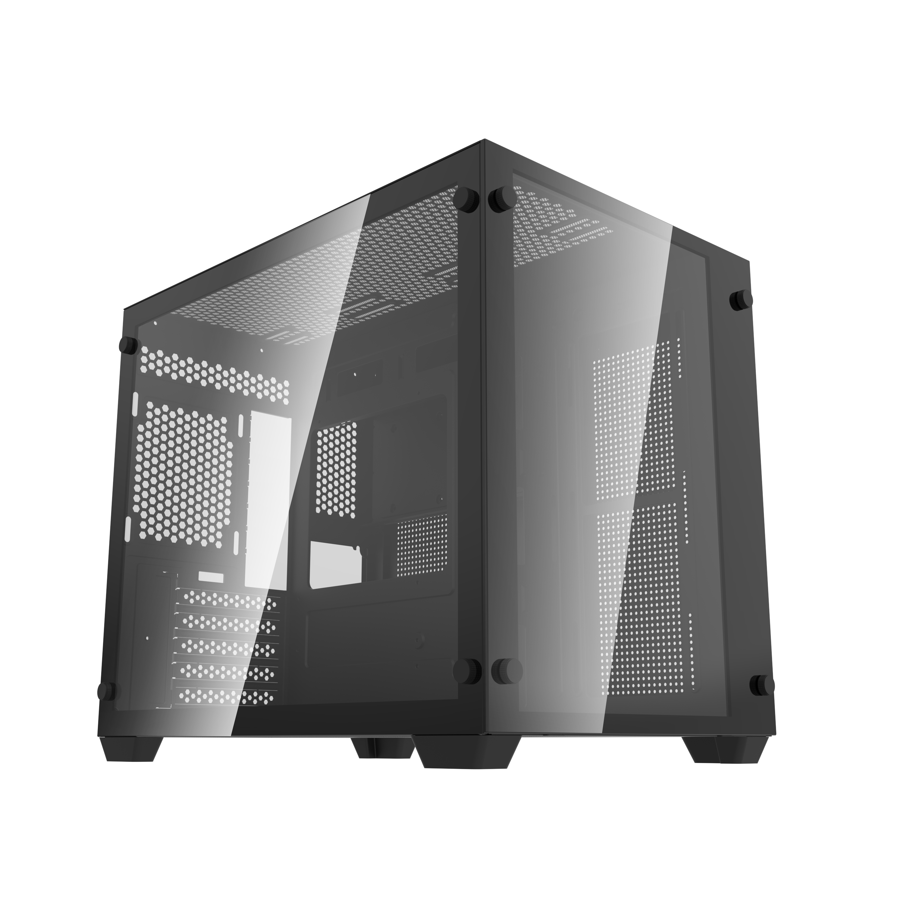 DarkFlash Computer PC CASE Mirco-ATX Tower Tempered Glass Panel without Fan (C285)