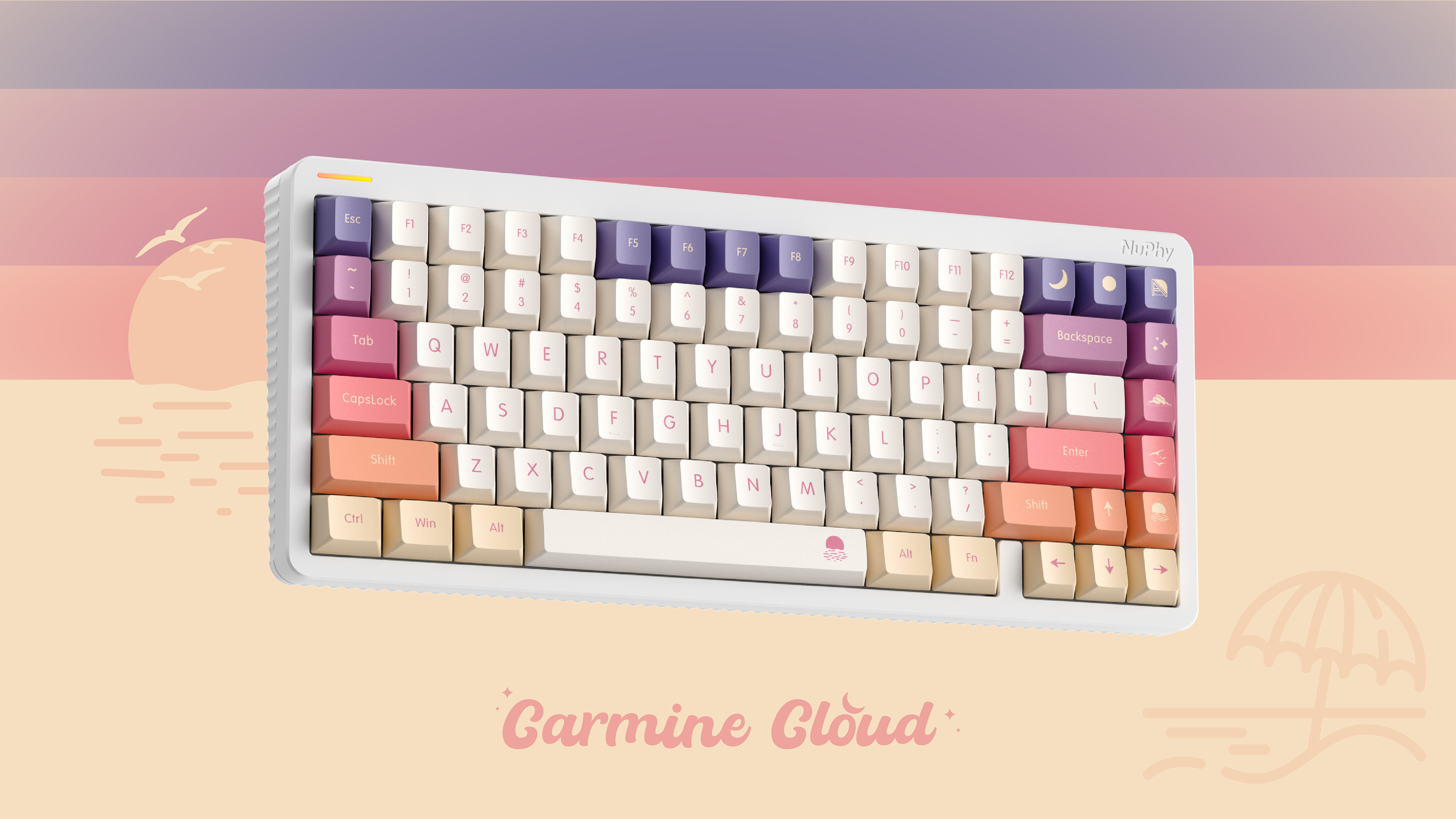 NuPhy Carmine Cloud Cherry Profile Dye-sub PBT Keycaps
