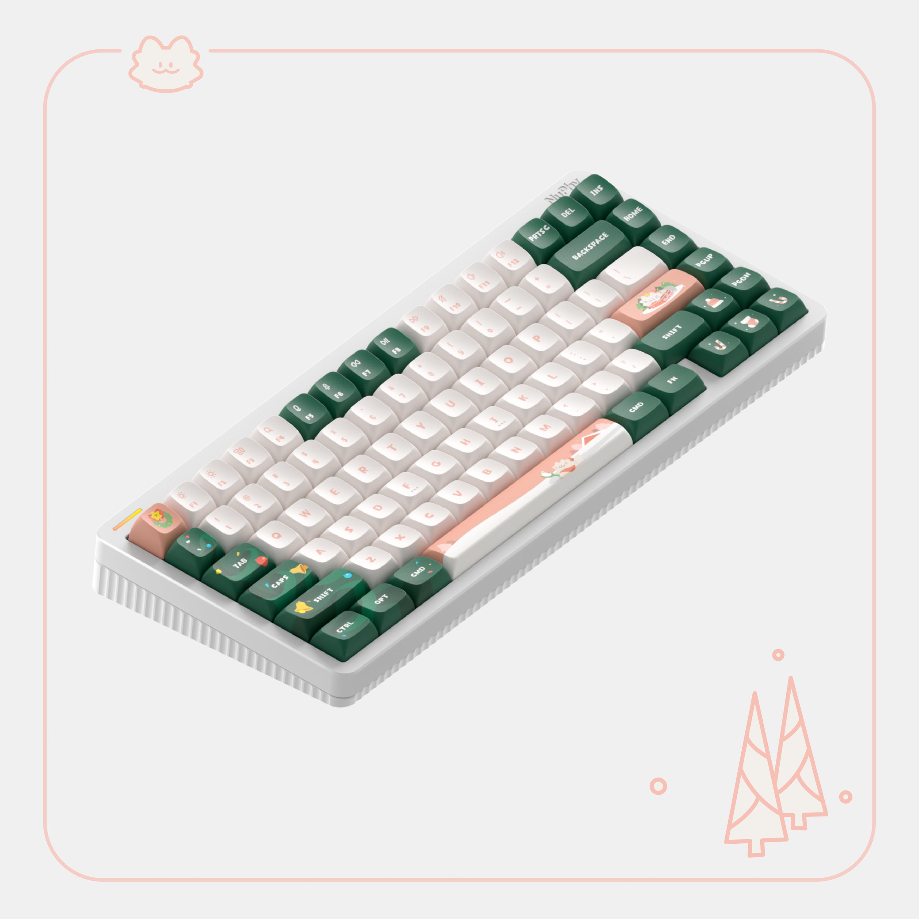 Nuphy Meow Xmas KDA Dye-sub PBT Keycaps