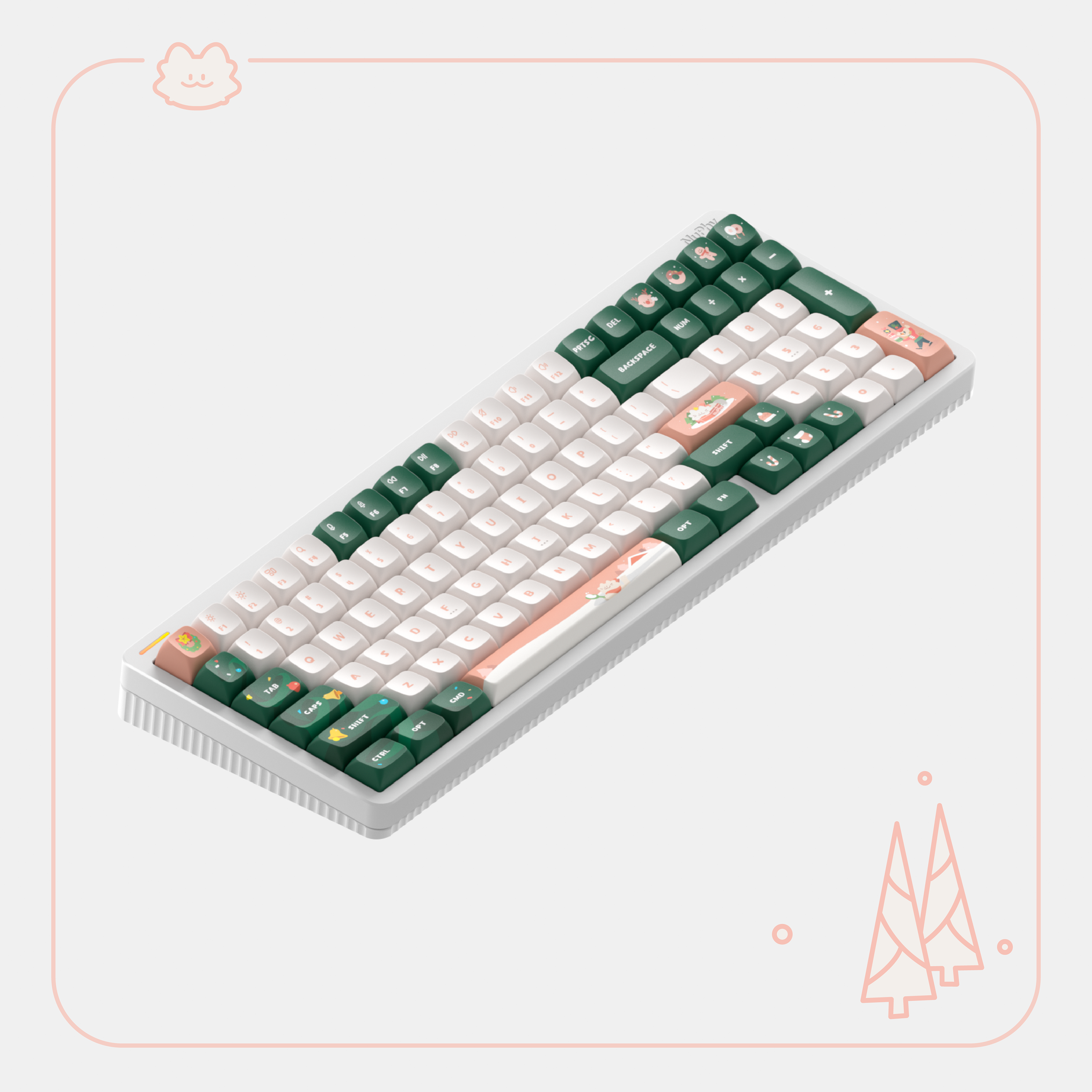 Nuphy Meow Xmas KDA Dye-sub PBT Keycaps