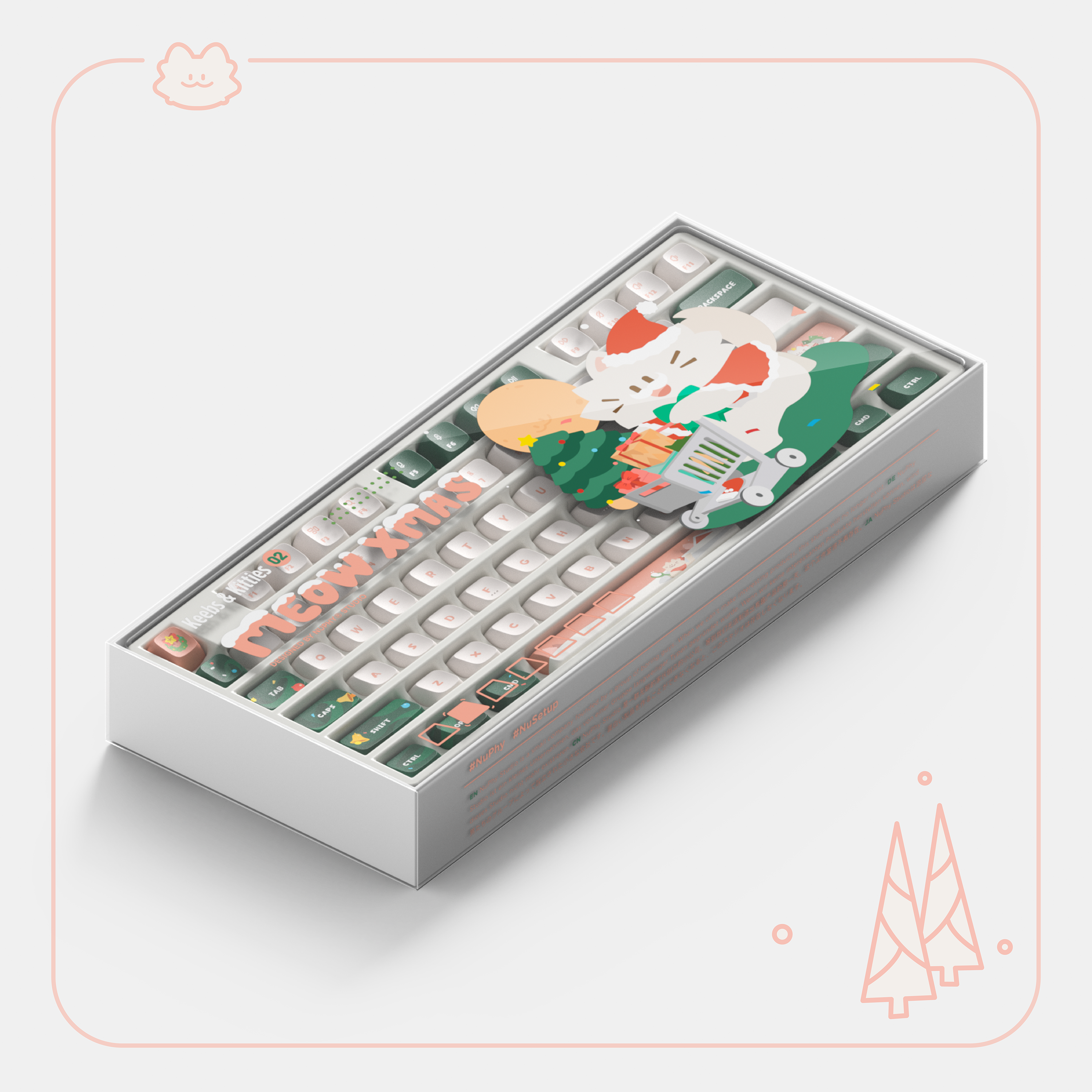 Nuphy Meow Xmas KDA Dye-sub PBT Keycaps