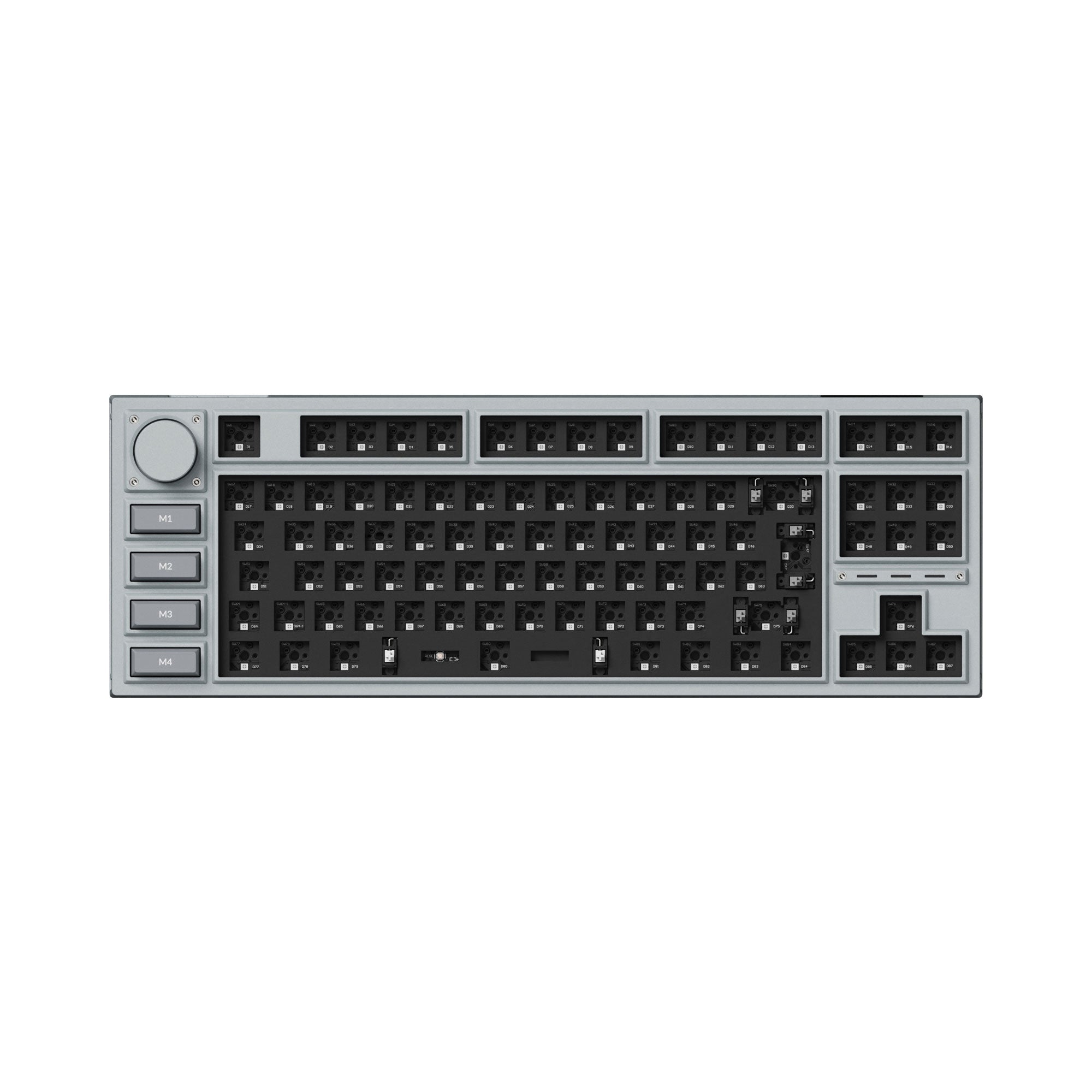 Keychron Q3 Pro QMK/VIA wireless custom mechanical keyboard tenkeyless layout full aluminum special edition grey frame for Mac Windows Linux RGB hot-swappable barebone knob ISO