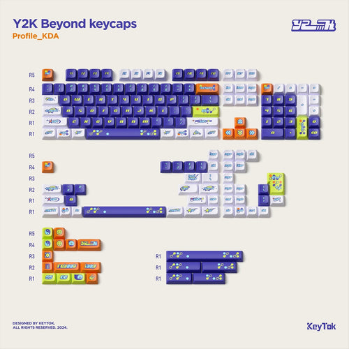 NuPhy x Keytok KDA Y2K Dye-Sub PBT Keycaps