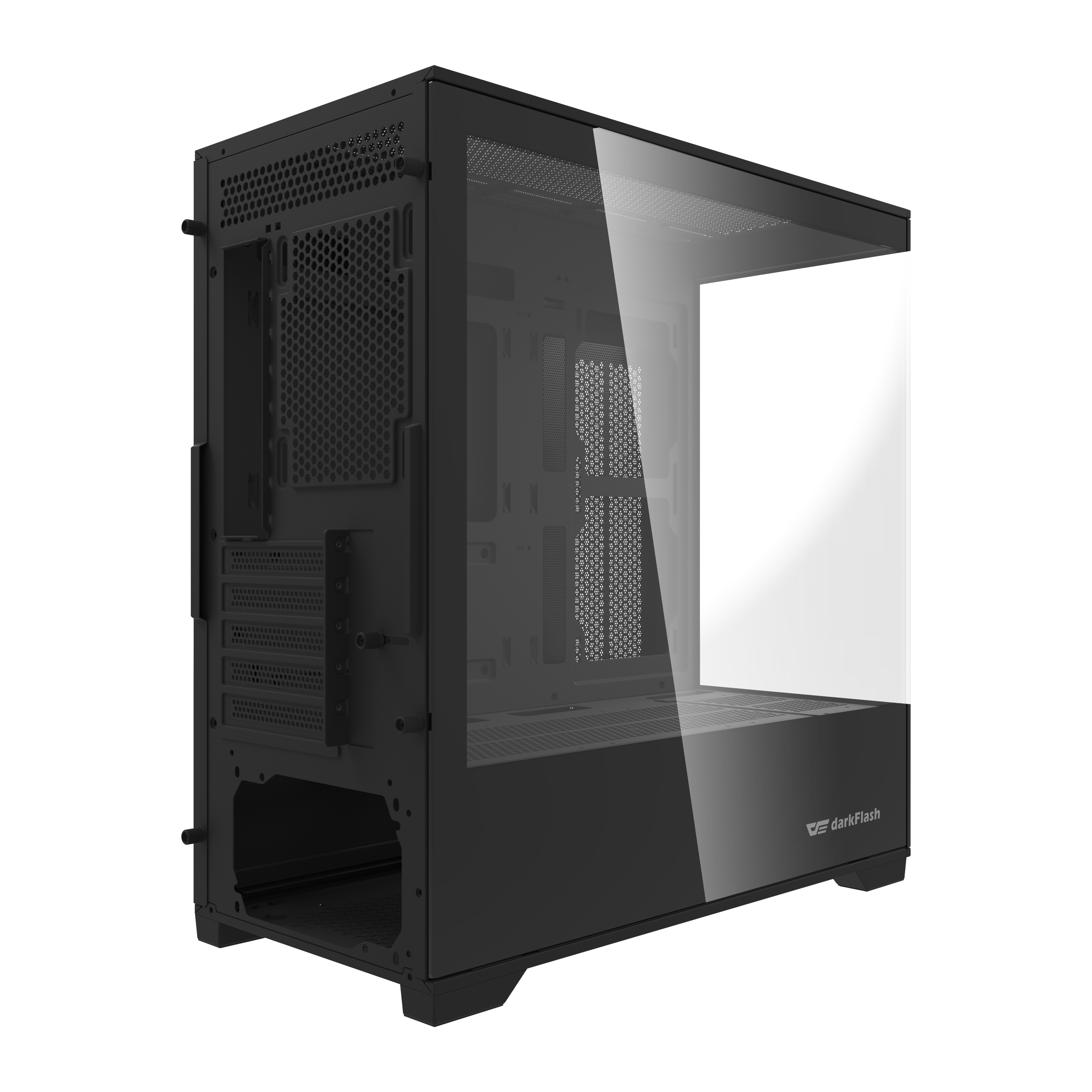 DarkFlash Computer PC Case Micro-ATX Gaming Tower without Fan (DK415P)